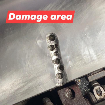 Offset Printing Machine cylinder repair Damage Area